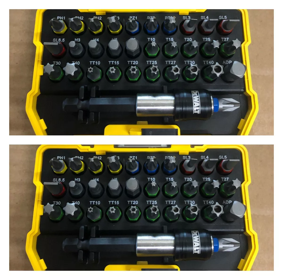 2 X DeWalt DT7969 32Pc Screwdriver Bit Set Holder Pro Grade PH
