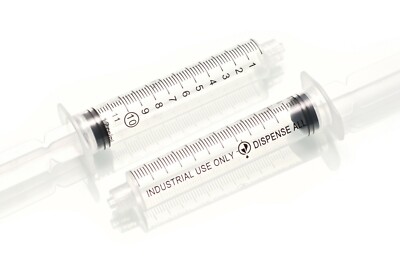 Dispense All 12ml/cc Industrial Syringes, Luer Lock