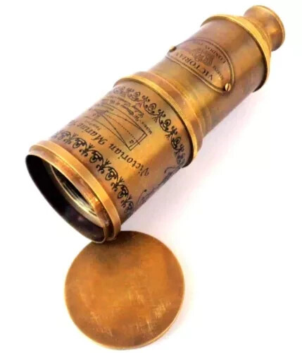 Nautical Antique Brass Telescope Victorian 1915 Hand Held
