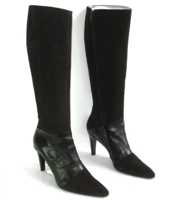 FREE LANCE Stiefel Absätze 9 CM Leder Velours & Glatt 40 Sehr Guter Zustand Ges - Bild 1 von 4