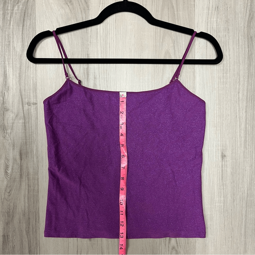 NWOT vintage y2k Victorias Secret tank in metallic purple sz S - Picture 5 of 12