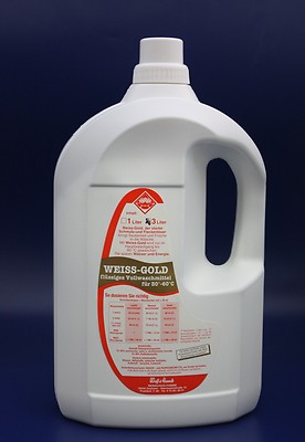 3 L VOLLWASCHMITTEL FLÜSSIGWASCHMITTEL WEISS-GOLD FLECKENLÖSER LIQUID DETERGENT 