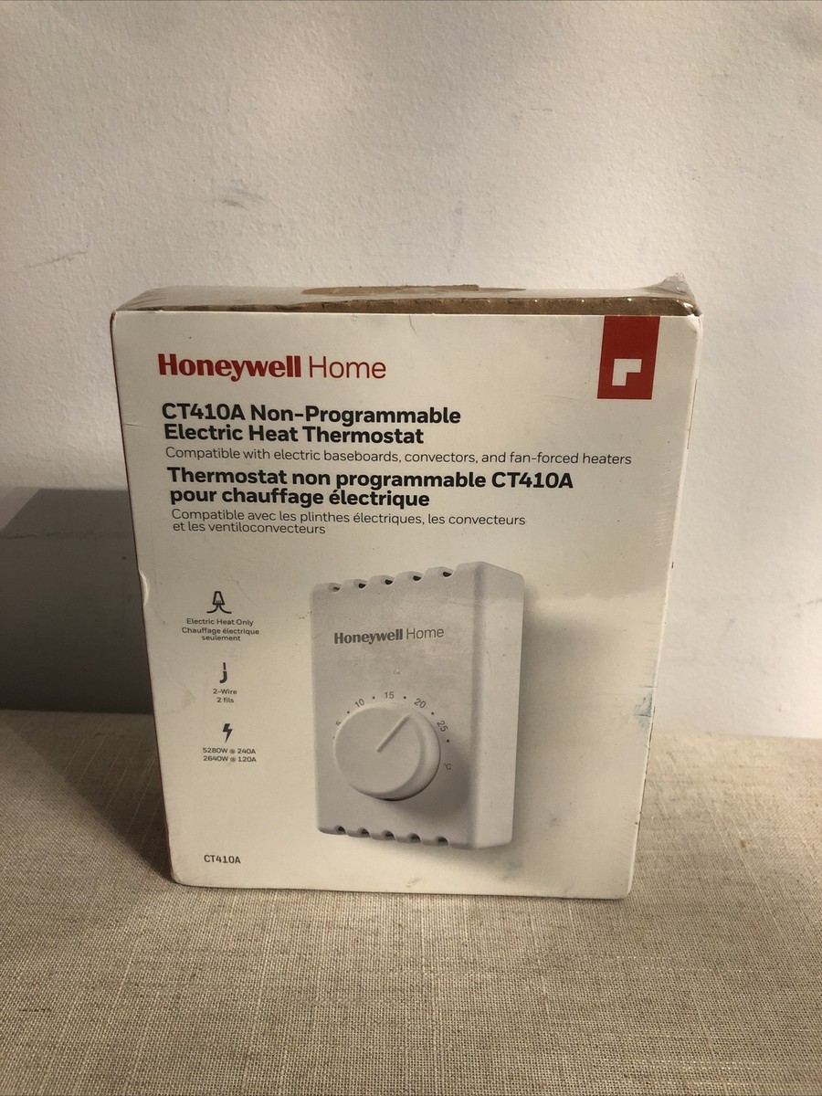 Honeywell CT410A Manual Thermostat Single Pole 2 Wire Electric Heat White  Sealed 85267813723 | eBay