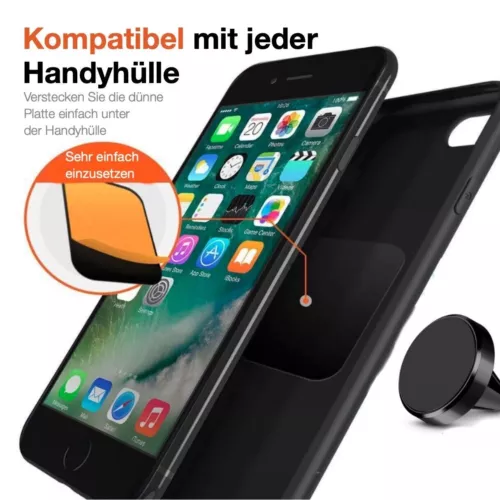 Magnet Handyhalterung Auto Lüftung Universal Aluminium 360°stabil KFZ Smartphone - Bild 8 von 10