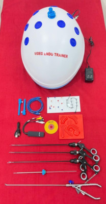 Laparoscopic Oval Shape Virtual Endo-Trainer with 5 Basic Kits Reusable.