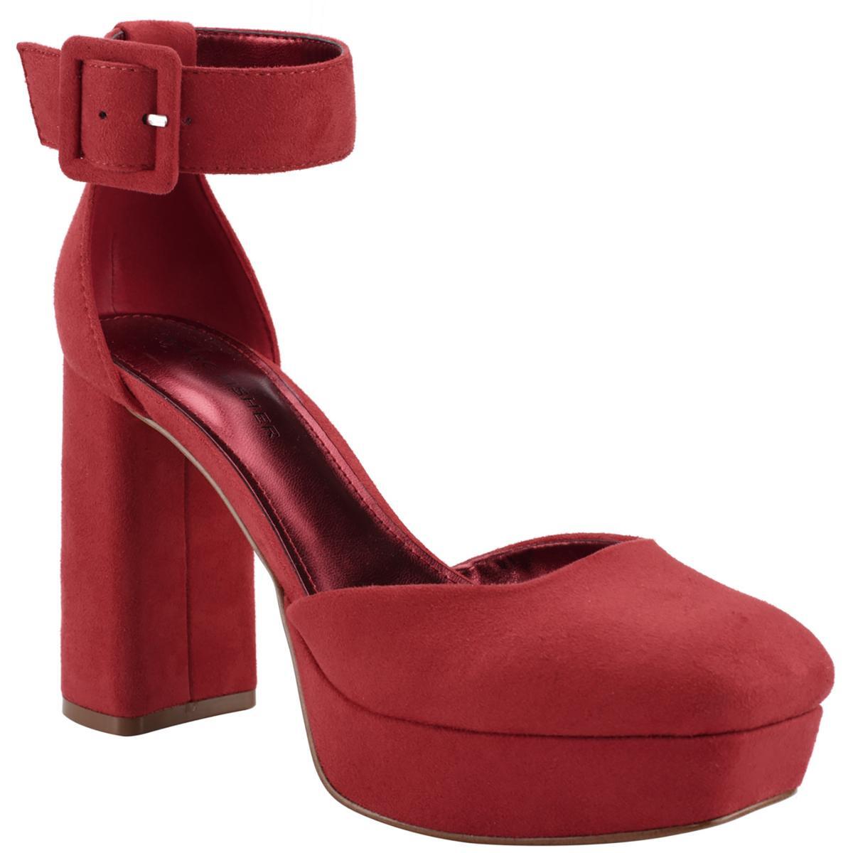 Женские туфли-лодочки Marc Fisher NAINA 2 красного цвета из искусственной замши, размер 9,5 (B, M), BHFO 5223