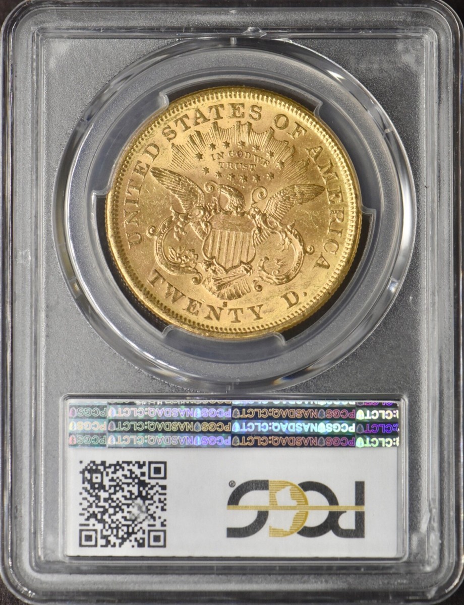 1875-S $20 Gold Liberty Head Double Eagle - PCGS MS62