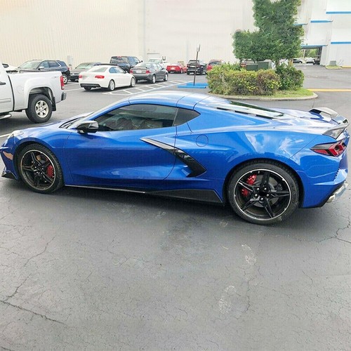 Faldas laterales estilo negro brillante para 2020-2023 Corvette C8 5VM extensión labio 2 piezas - Imagen 3 de 12