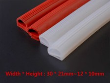 1M Silicone E-strip heat-resistant oven silicone rubber sealing strip White/Red
