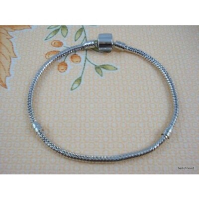 10pcs Snake Chain 18KGP /P Charm Bracelets Fit European Beads Choose Sizes P05