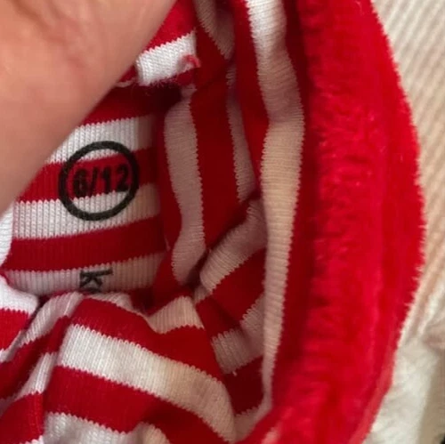 My First Christmas Infant Outfit Bib Shoes corduroy Romper Size 6-12 Months - Image 3 of 4