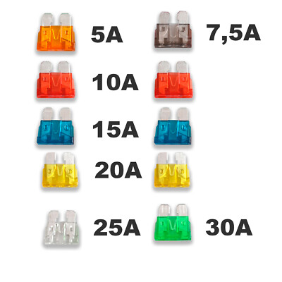 Kit Fusibili Auto Fusibili Camper Gebildet 10 Pezzi Fusibili Per Auto Quadrati 20A Fusibile Per Auto Mini Fusibili Auto - Foto 4