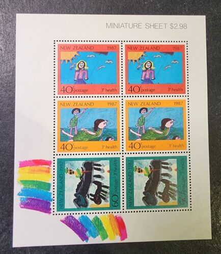N. Zealand 1987  Health Stamps m/s  MUH  D5 - Foto 1 di 1