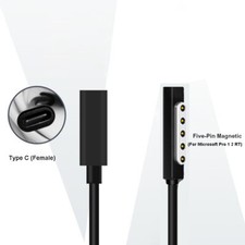 USB C Female Surface Charger Cable Power Cable for Microsoft Surface Pro 1 /2 rt