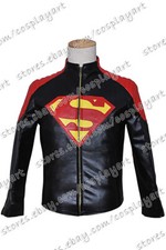 Smallville Cosplay Clark Kent Black Red Coat Costume Jacket Clothing Cool