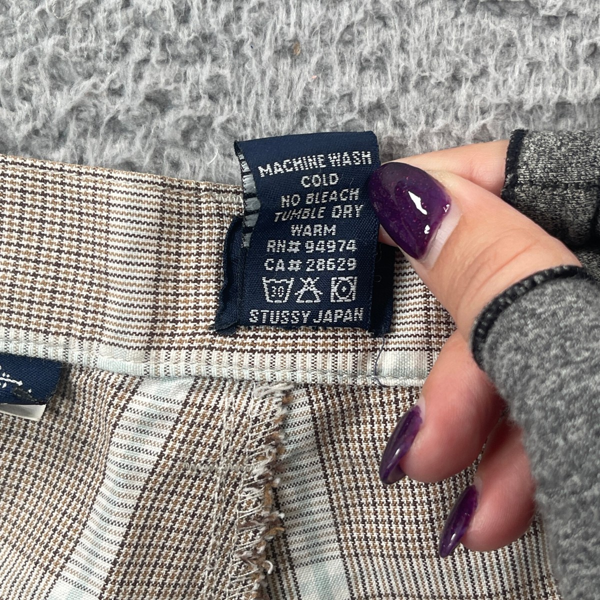 Stussy Shorts Men's 38 Vintage 90s Japan Plaid Skate Big Flap