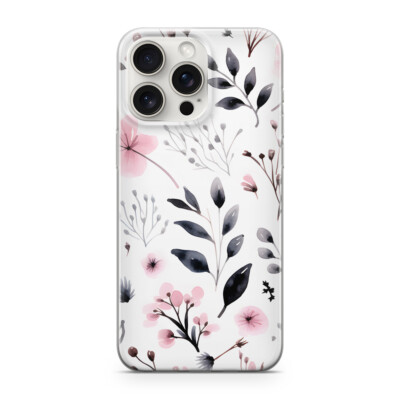 WATERCOLOR Handy Hülle Transparent iphone 16 PRO MAX Motiv Rosengarten M5