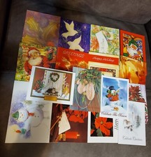 Vintage Holiday Christmas Greeting Card Lot of x 16 Made in USA - UNUSED - RARE