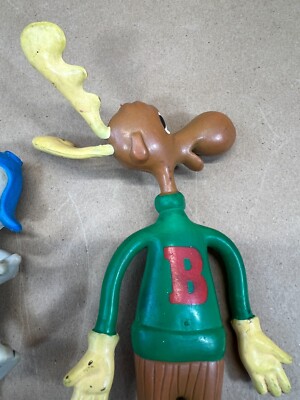 ORIGINAL 1985 JESCO / P.A.T. WARD - ROCKY AND BULLWINKLE BENDY