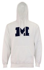 Outerstuff NCAA Men's Michigan Wolverines FZ Team Logo Hoodie, White