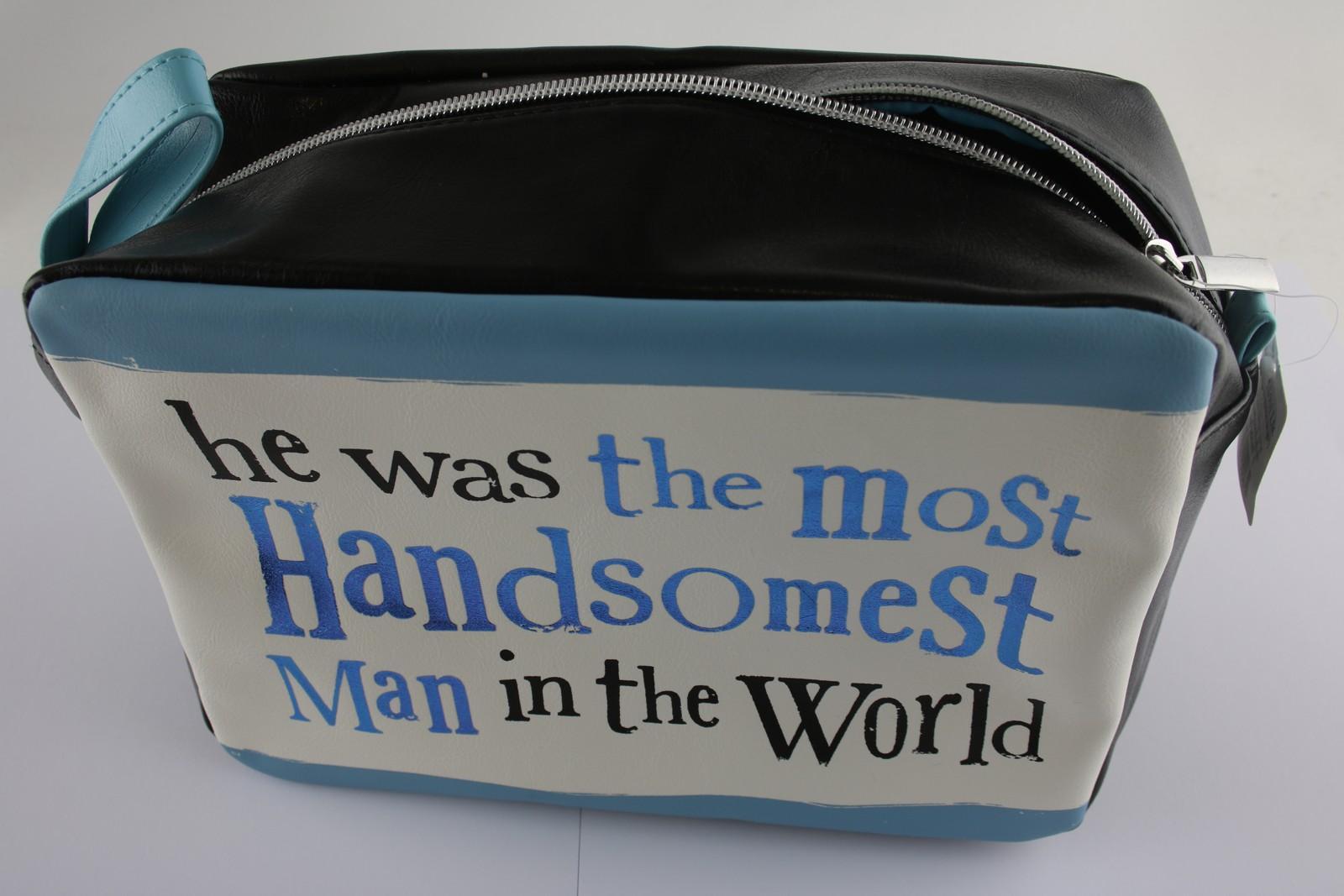 Mens Wash Bag toiletries Bright Side He Was The Most Handsomest Man In The World