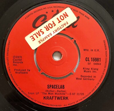 KRAFTWERK The Robots b/w Spacelab 7'' 45rpm RARE UK DEMO 1978  Picture Sleeve VG+
