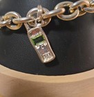Silvertone Charm Bracelet With 3 Sterling Charms Marked .925 — photo 6