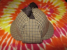 Jaxon Hats Sherlock Holmes Deerstalker Wool/Rayon Blend Double Bill Hat/Cap sz M