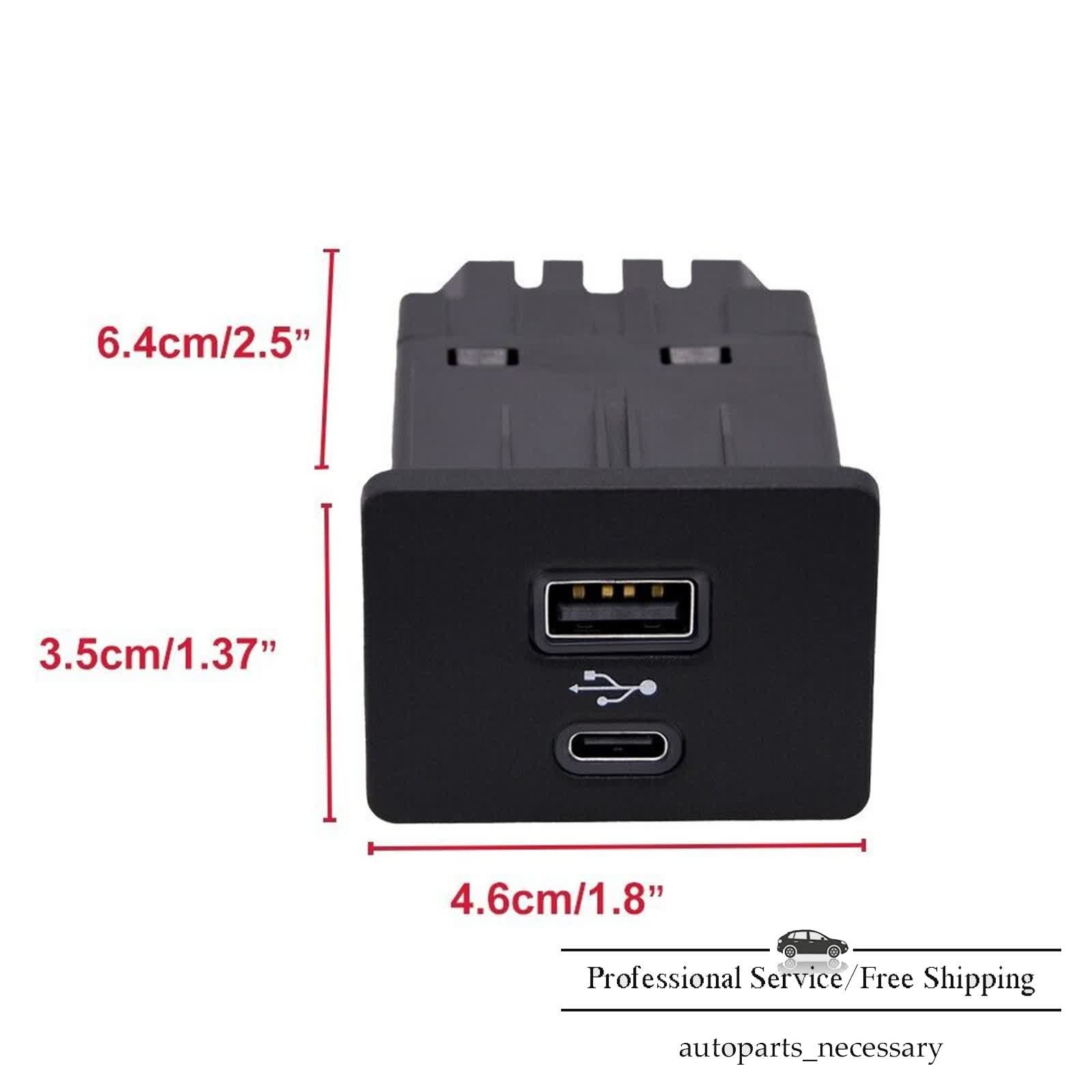 USB Media Hub Type A & C Charge Port Sync 3.4 Upgrade Fits Ford Bronco 2021-2025