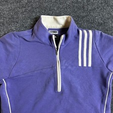 Adidas Pullover Womens Size S Purple Climalite Stretch Quarter Zip Long Sleeve