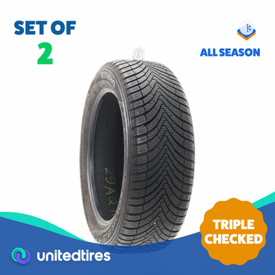 Set of (2) Used 235/55ZR19 Kumho Solus 4S HA32 SUV 105W - 7/32