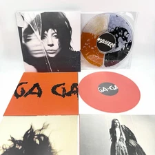 Lady Gaga MAYHEM Split Orange and Black Liquid Filled LP Vinyl Bad World IN HAND