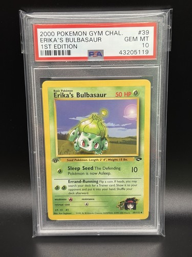 Erika's Bulbasaur (1st Edition) graded PSA 10 for sale on eBay