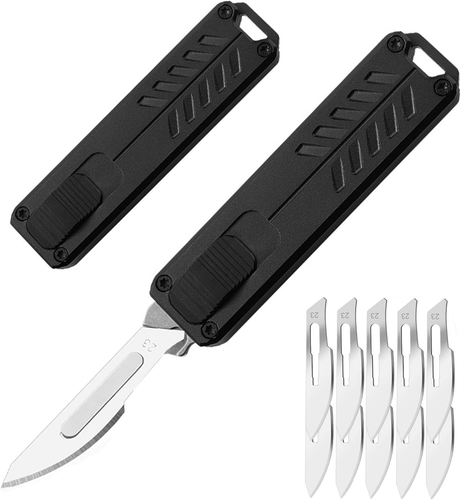 Auto Retractable Utility Knife, Safety Black Automatic Box Cutter, Scalpel Pocke - Picture 12 of 12