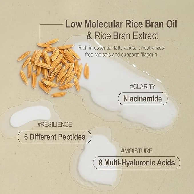 Tónico de aceite de fila de arroz HAYEJIN - 2 en 1 tónico hidratante de arroz coreano con niacinamida Foto 4 de 4