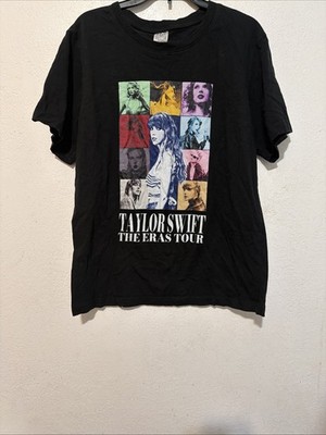 Taylor Swift The Eras Tour Concert T-shirt Size M Black Multicolor Swifty Shirt