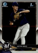 2018 Bowman Draft Chrome #BDC-104 Justin Jarvis Milwaukee Brewers