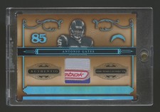 2006 NATIONAL TREASURES ANTONIO GATES GW REEKBOX BRAND PATCH LOGO #ED 5/9 HOF TE