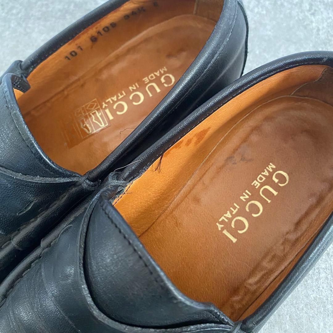 GUCCI Women's Loafers Leather Black EU34.5/US4.5 120223c thumbnail 19