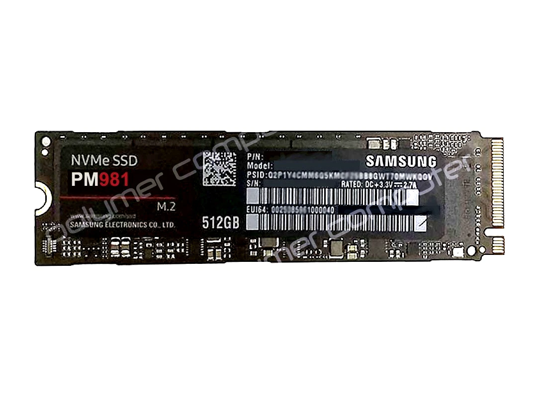 Samsung 500 GB Storage Capacity NVME Solid State Drives for sale
