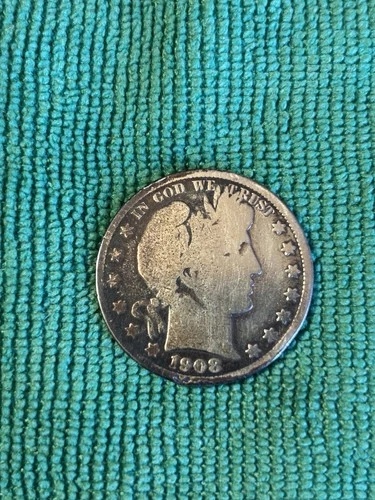 1908 D Barber Head Half Dollar