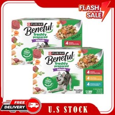 2 Pack Purina Beneful Freshly Prepared Blends Variety Wet Dog Food 10 oz