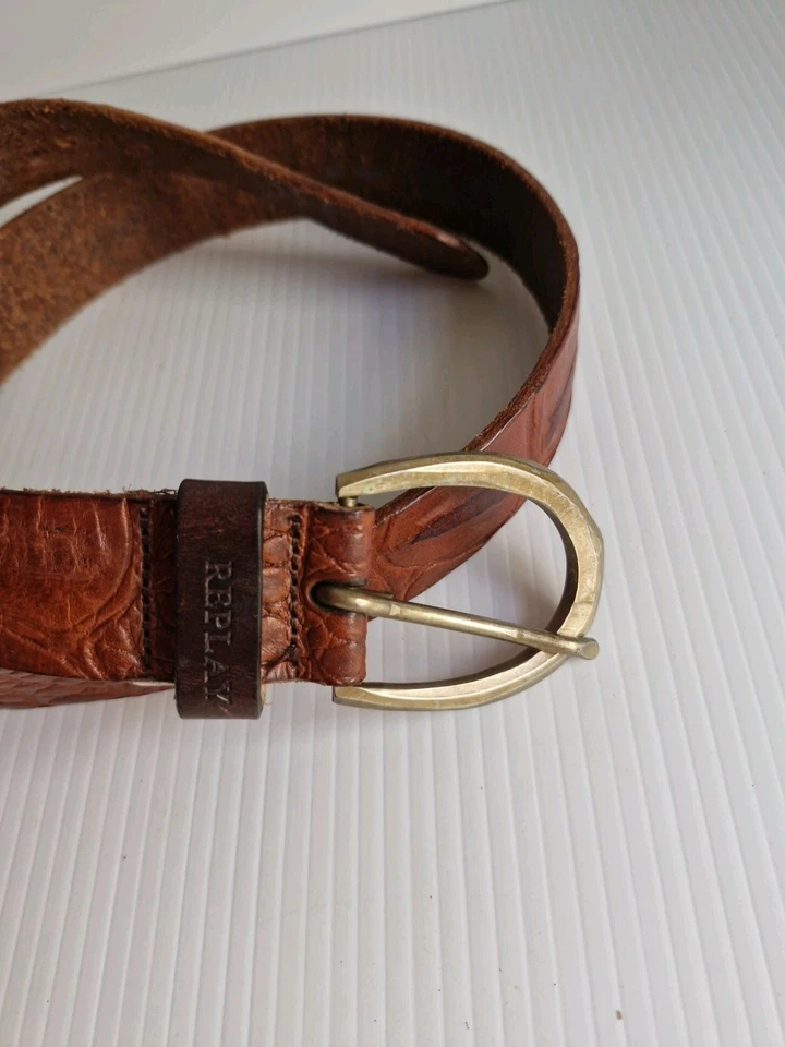 Vintage REPLAY Leather Belt Size 90 - image 2 of 4