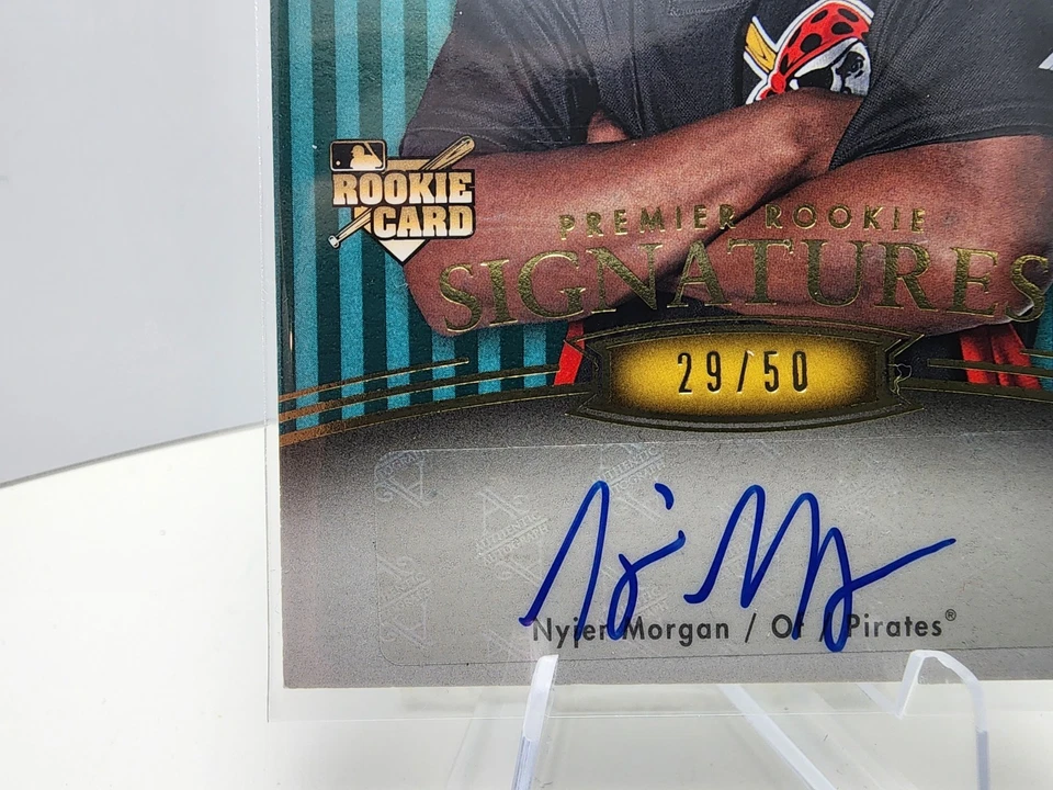 2008 Upper Deck Premier Nyjer Morgan #227 RC Auto Numbered 29/50 — 第 3/3 张图片