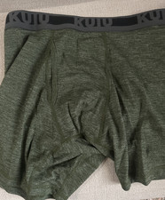 KUIU ULTRA Merino Boxer Brief 1-Pack Size L Color Green/Black/Gray