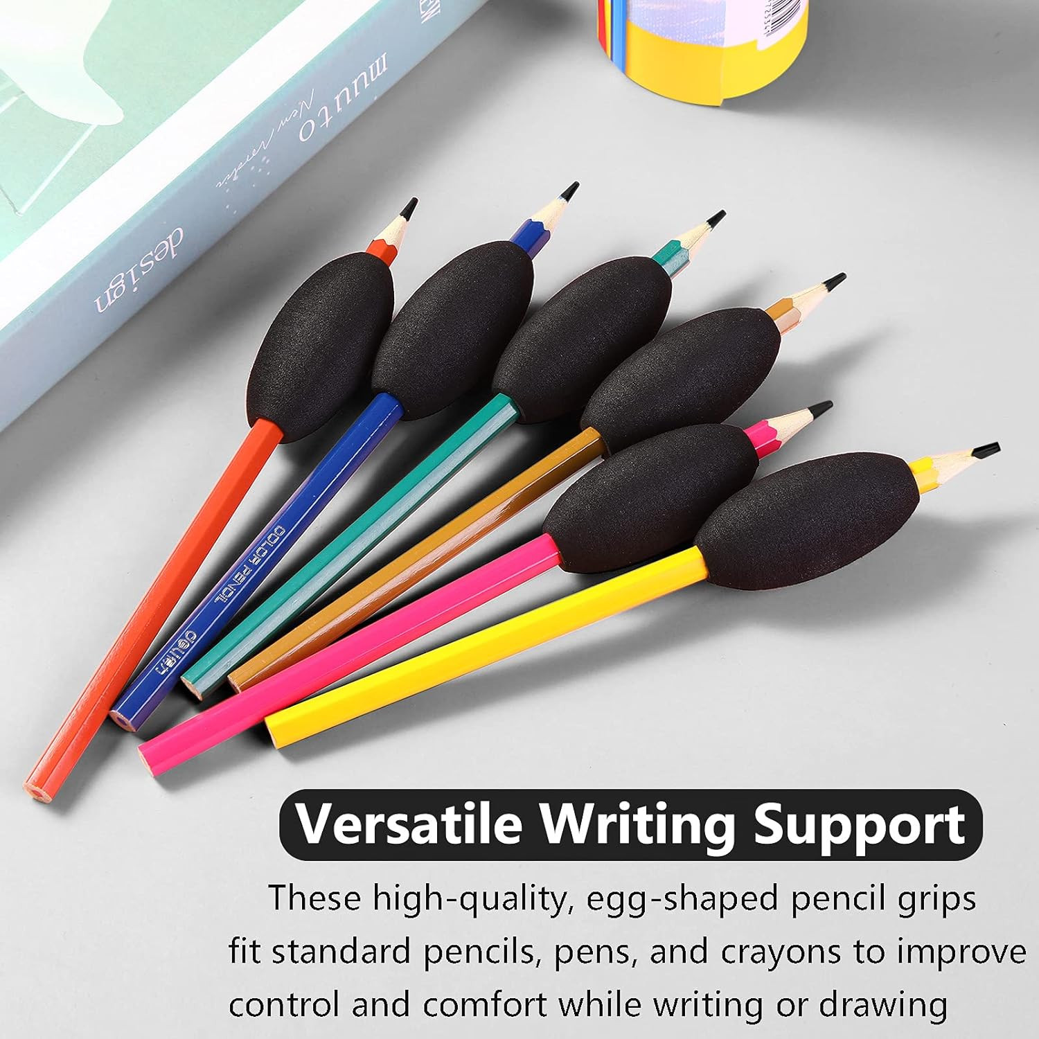Writing Aid Trainer for Adults Foam Egg Grips Pen Cushioned Holders Writing A...