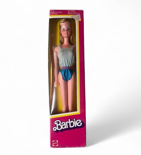 RAR Barbie #5336 blauer Badeanzug 1982 neu im Karton FOREIGN EDITION - Bild 2 von 11