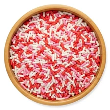 Red, White & Pink Sprinkles – Premium Cake & Cupcake Decor Party Sugar Mix - 1LB