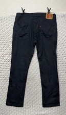 Levis 514 Pants Men  s Size 36x32 Black Denim Straight Leg Stretch Corduroy Feel