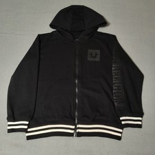 True Religion Boys Size 7 Hooded Jacket Black/White